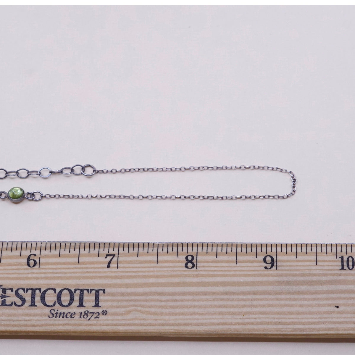 18”, FMW Sterling silver necklace, 925 circle chain with Roman glass pendant