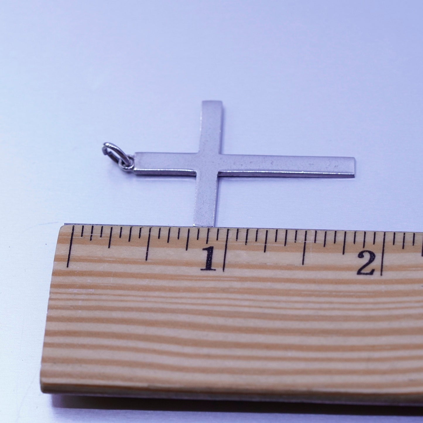 Vintage sterling 925 silver handmade cross pendant