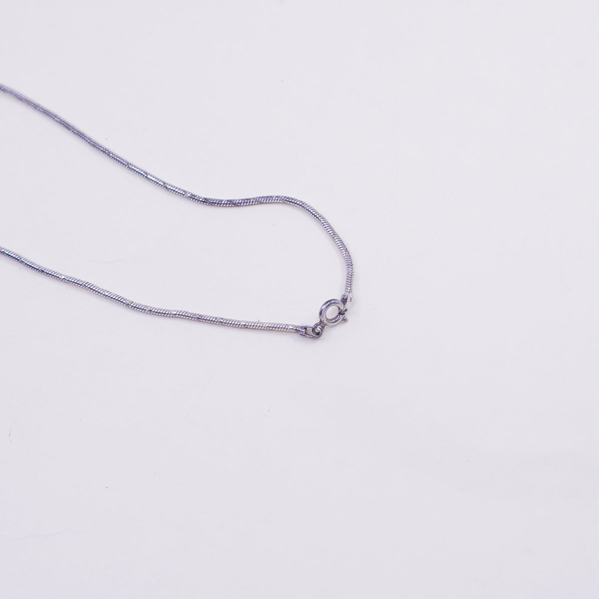 20”, Vintage sterling silver snake chain, textured Italy 925 silver chain