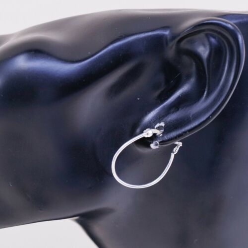 0.75” sterling silver 925 Huggie earrings Hoops, stamped 925