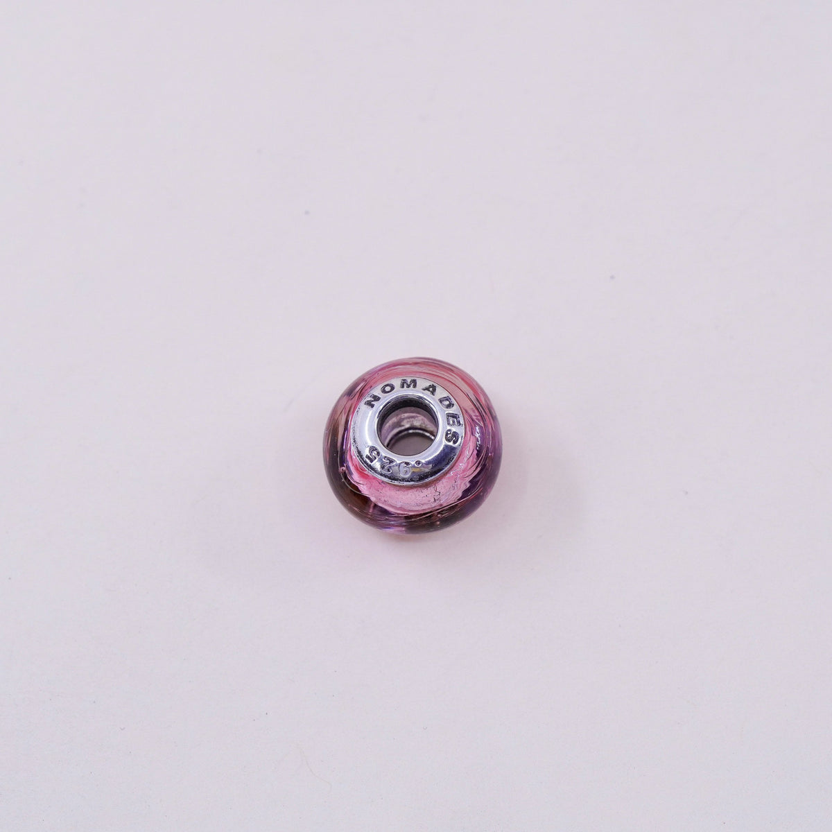 Vintage Italy Nomades Sterling 925 silver Murano glass bead charm