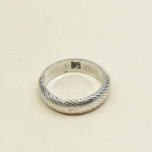 Size 11, hopi Sterling Silver Handmade Ring 925 Band Embossed