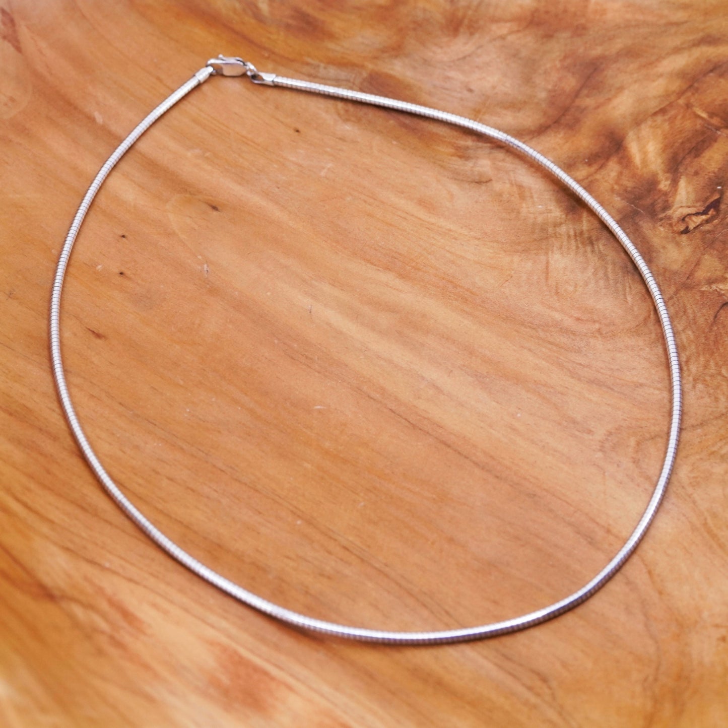 18”, 2mm, vintage sterling silver snake chain, Italy 925 silver necklace