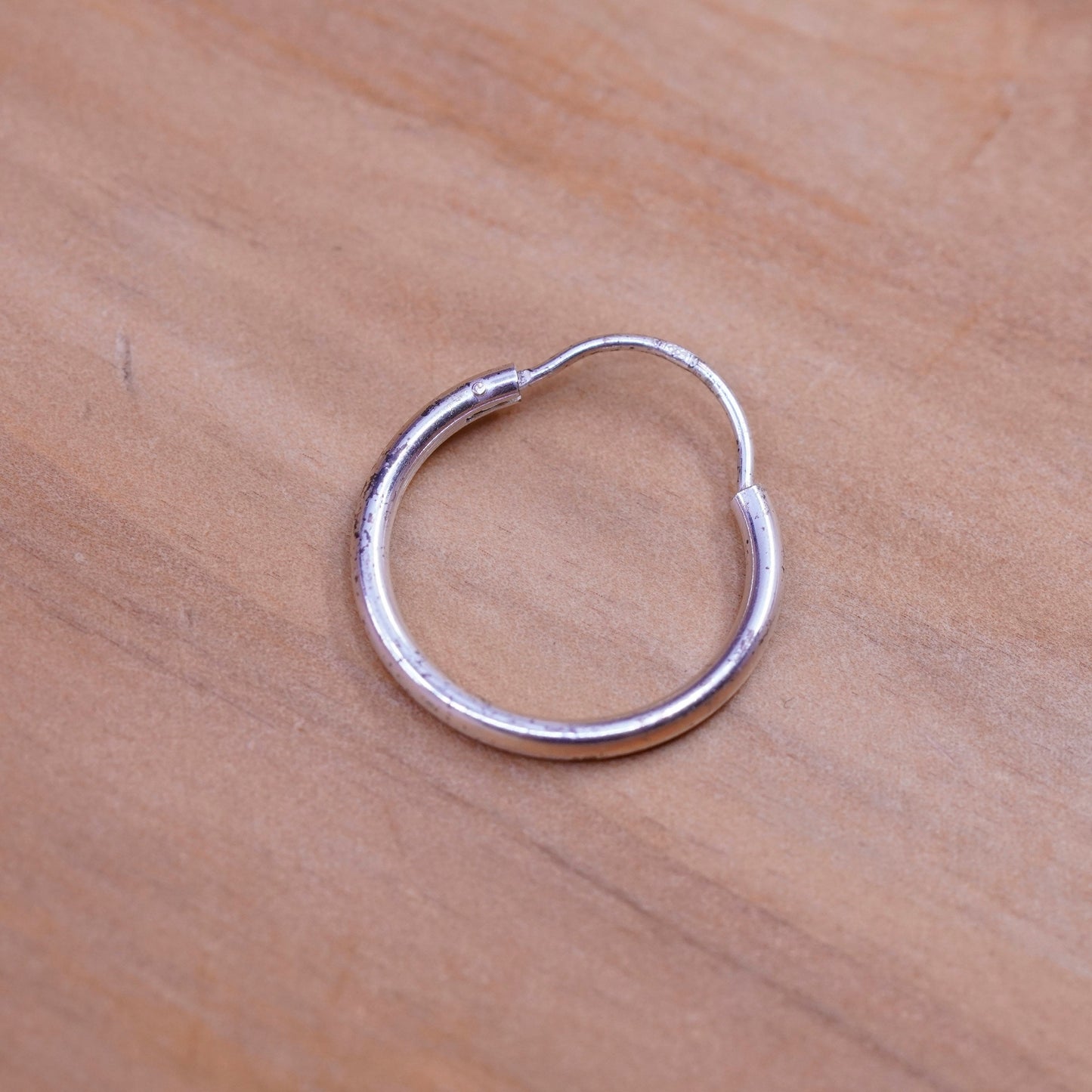 0.75”, Vintage Sterling silver handmade earrings, 925 hoops