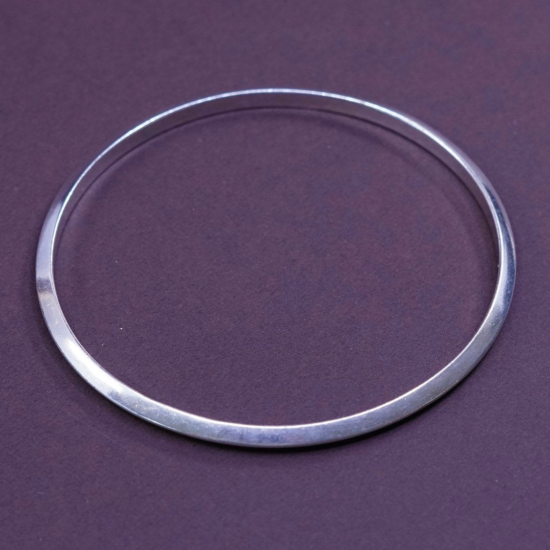 8", vtg Erling Christoffersen Norway Plus Sterling Silver Bangle, 925 bracelet