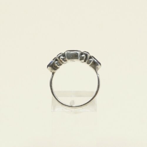 Sz 7.5, Sterling Silver handmade Ring, 925 Silver Ring W/ amethyst, stamped 925