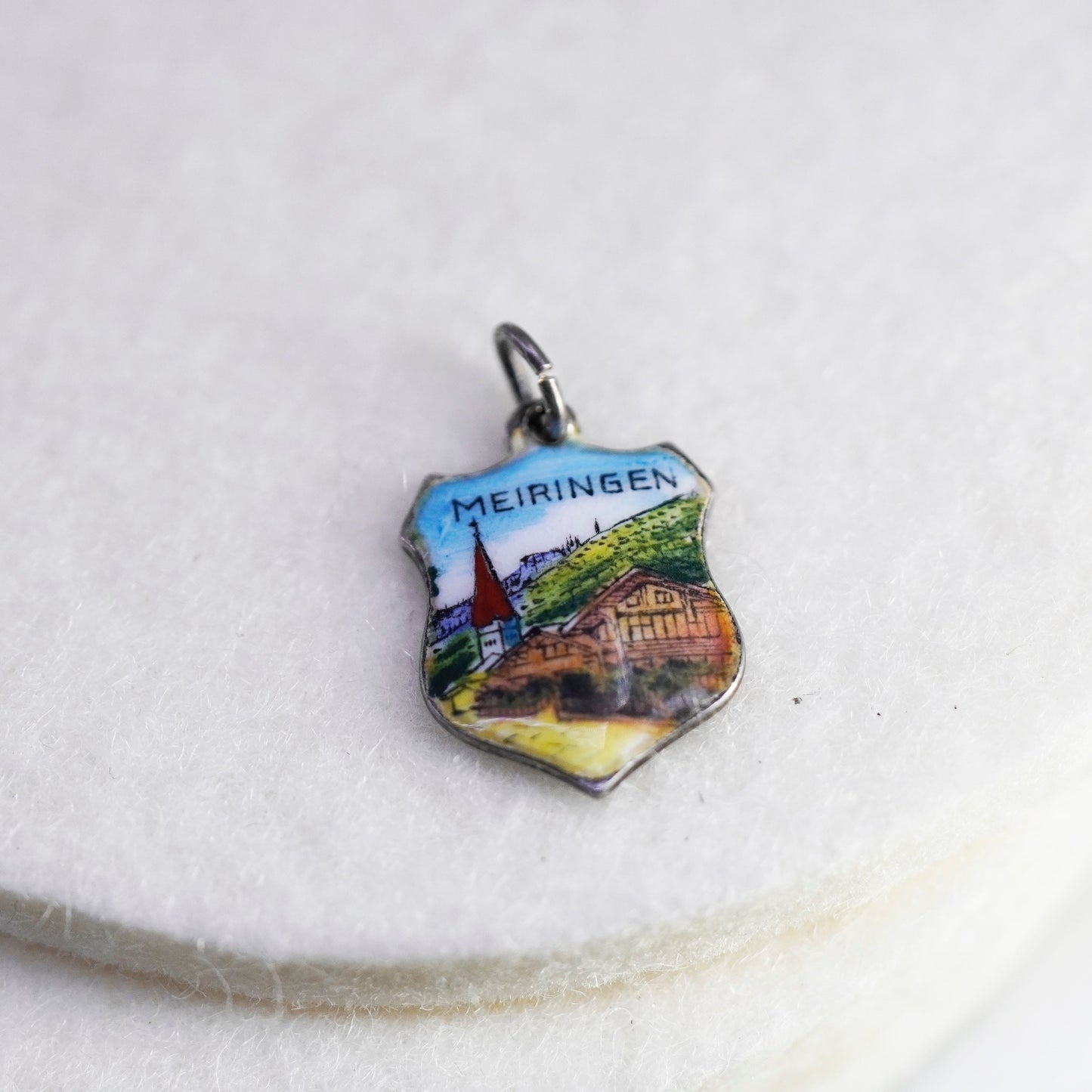 Vintage Souvenir Charm 800 Silver meiringen Switzerland