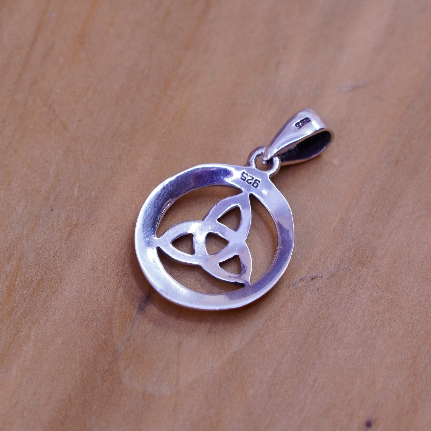 Vintage Sterling silver handmade pendant, 925 irish Celtic knot