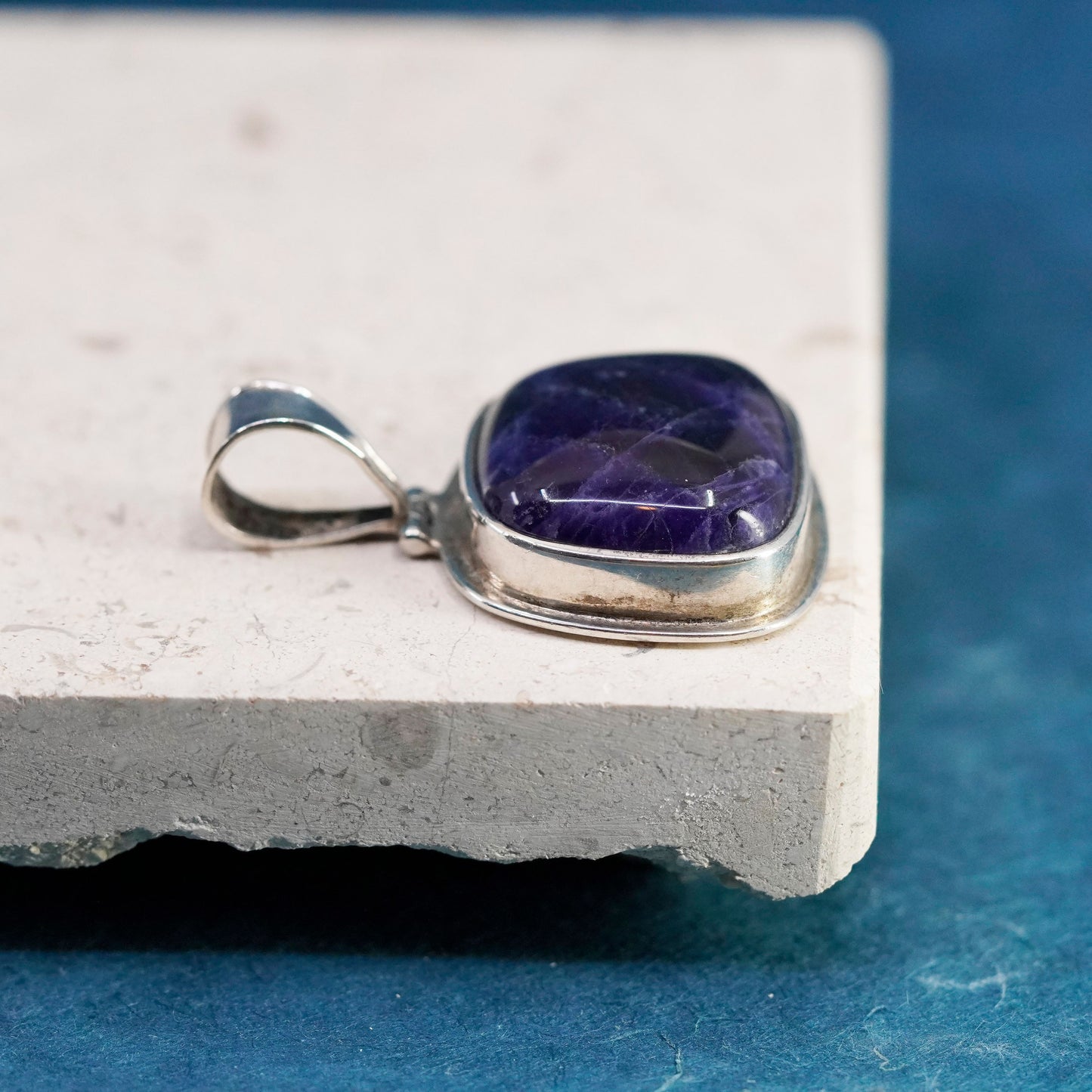 Vintage Silpada Sterling silver handmade pendant, 925 pendant w/ blue sodalite