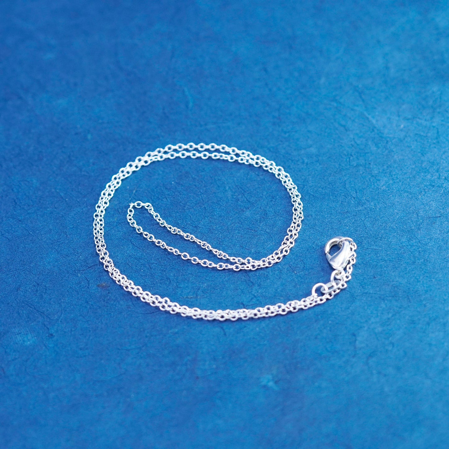 18”, 1mm, vintage Sterling silver necklace, 925 circle chain