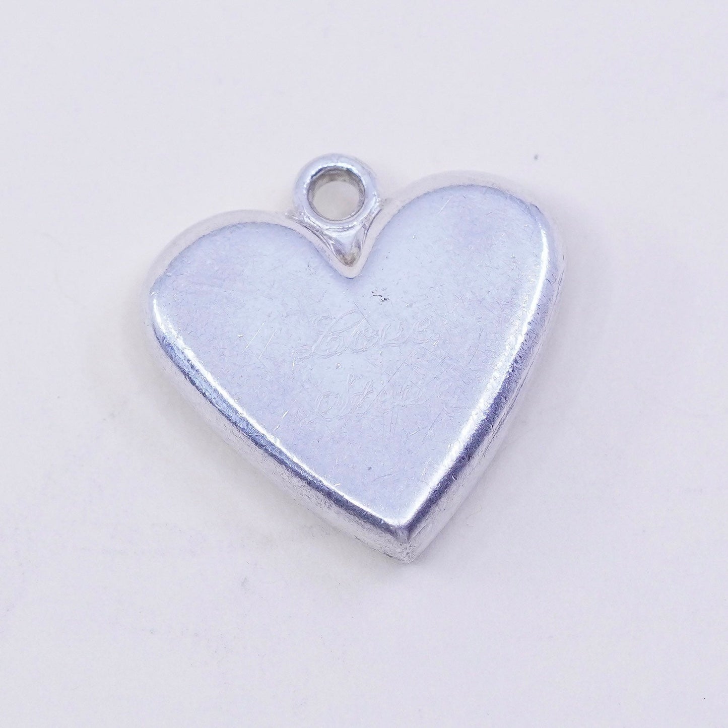 Vintage Judith Jack handmade sterling silver heart charm, 925 pendant