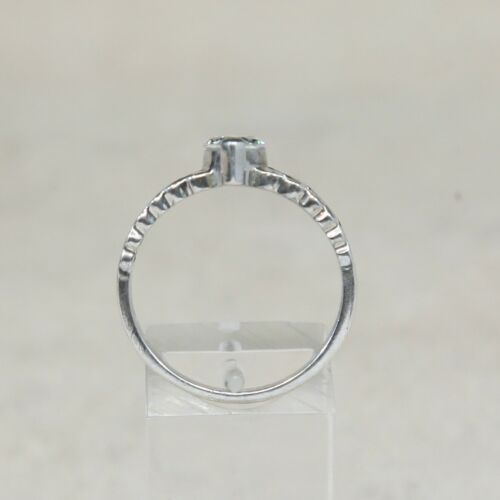 Sz 10, Sterling Silver Ring, 925 Silver Engagement Ring W/ Crystal