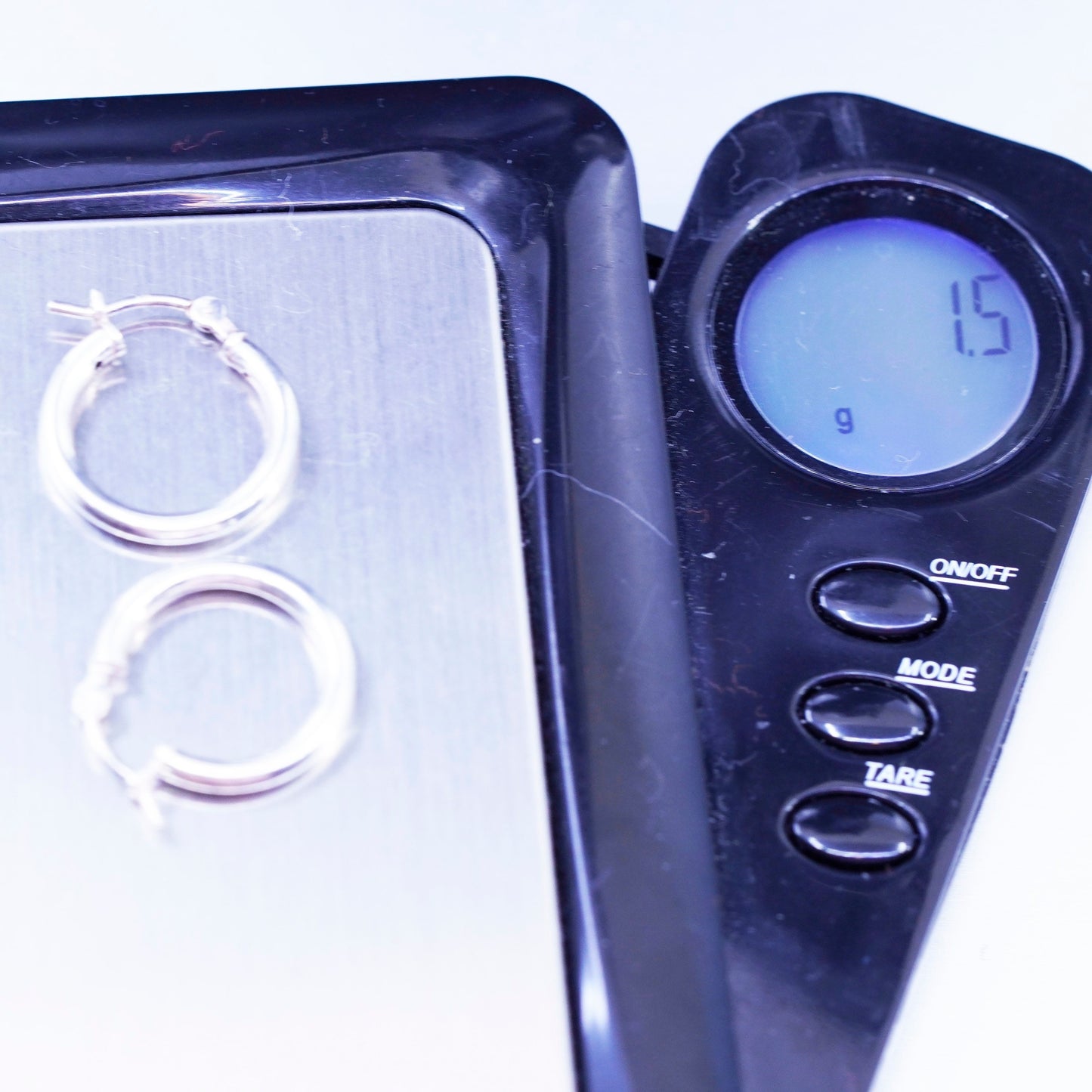 0.5”, vintage Sterling silver handmade earrings, 925 hoops