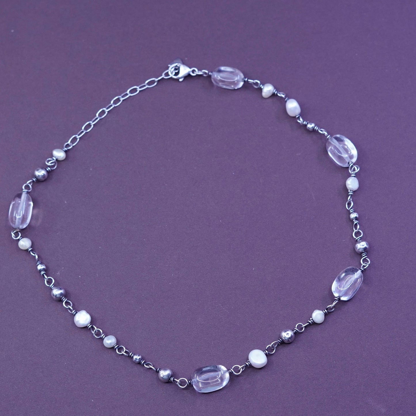 Silpada N1602 Freshwater Pearl, Crystal Quartz & Sterling 925 Silver Bead