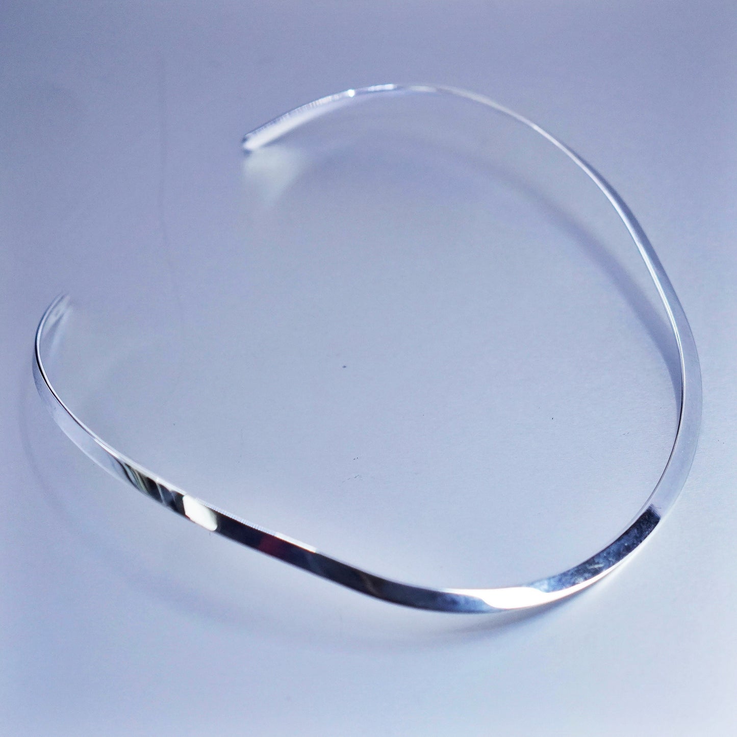 14”, vintage Sterling 925 silver handmade choker collar necklace