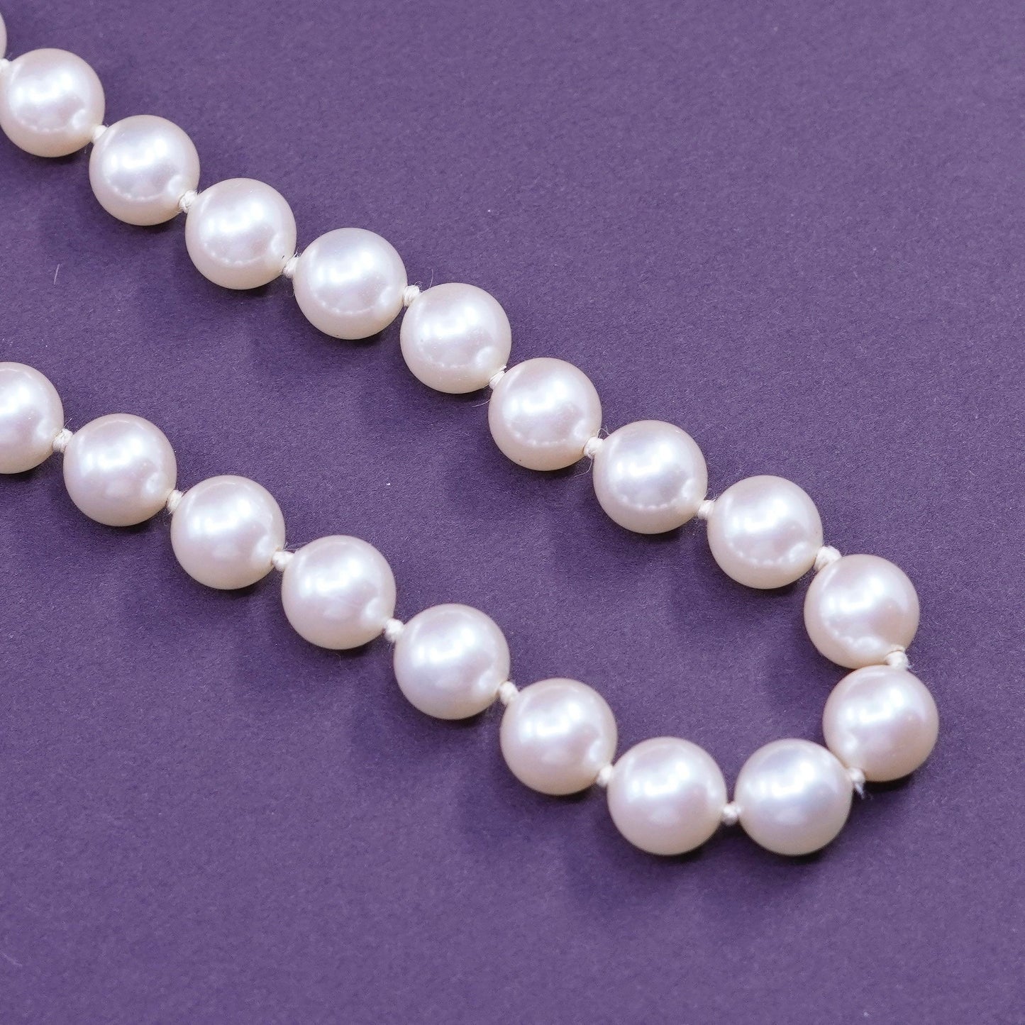 36”, vintage extra long antique pearl chain necklace