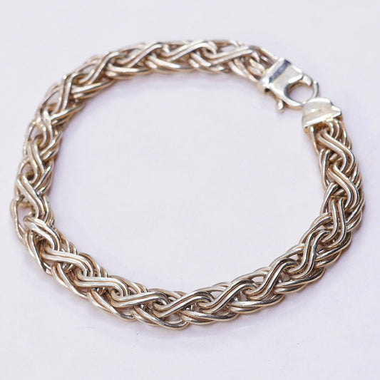 6.75”,, 5.8g, 14K yellow gold bracelet, Italian yellow gold woven braided chain