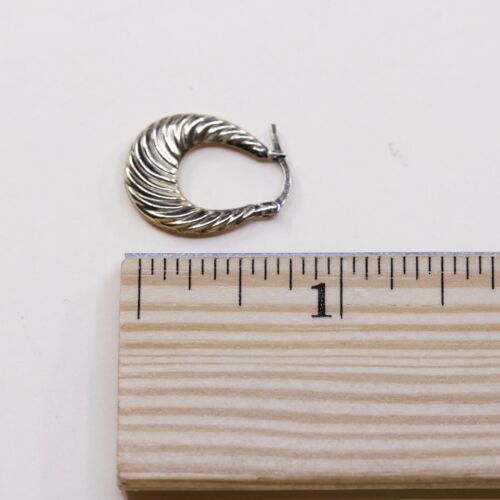 0.5”, Vermeil Gold over sterling silver 925 earrings Hoops, stamped 925 Jordan