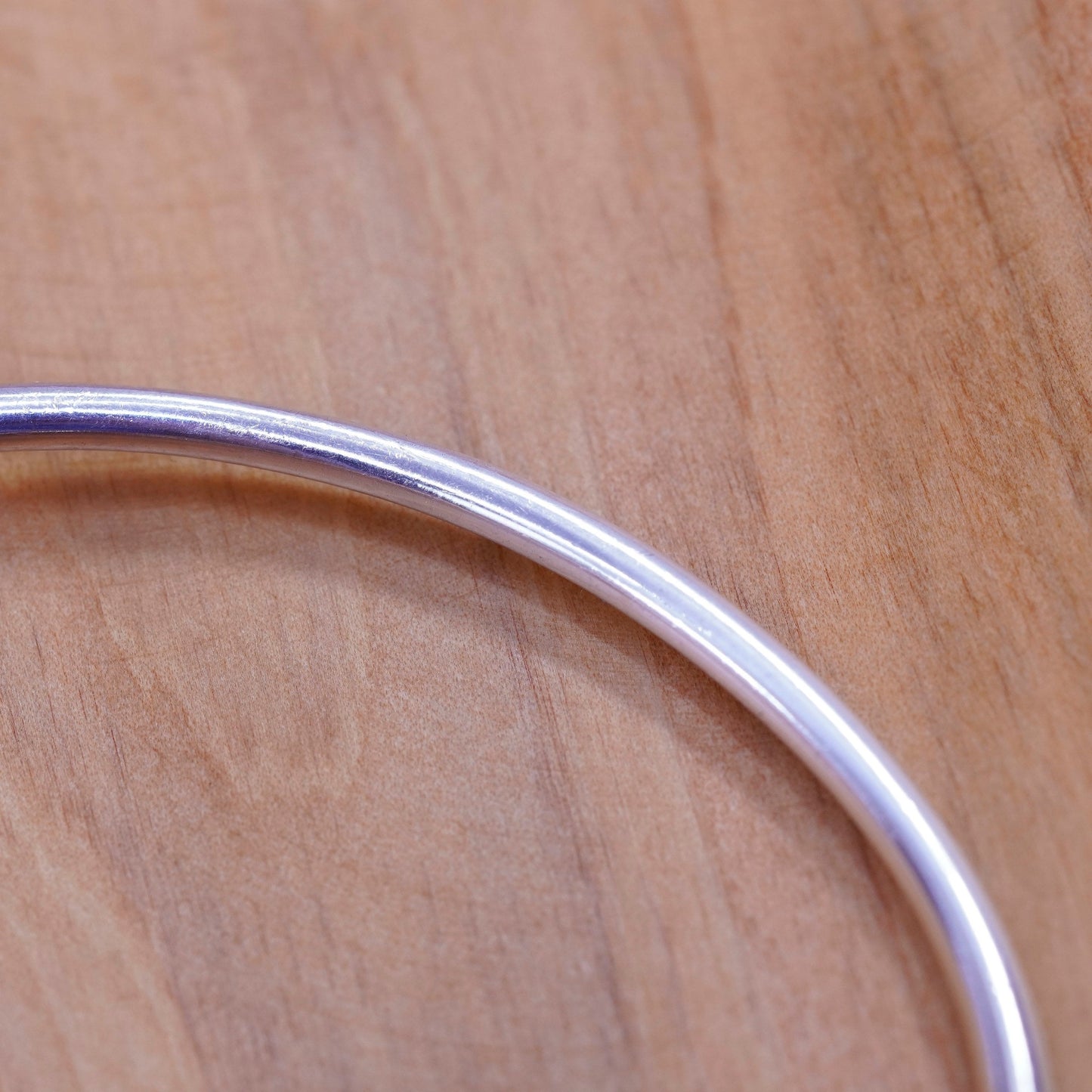 6.5”, antique sterling silver handmade bracelet, 925 hinged bangle fish closure