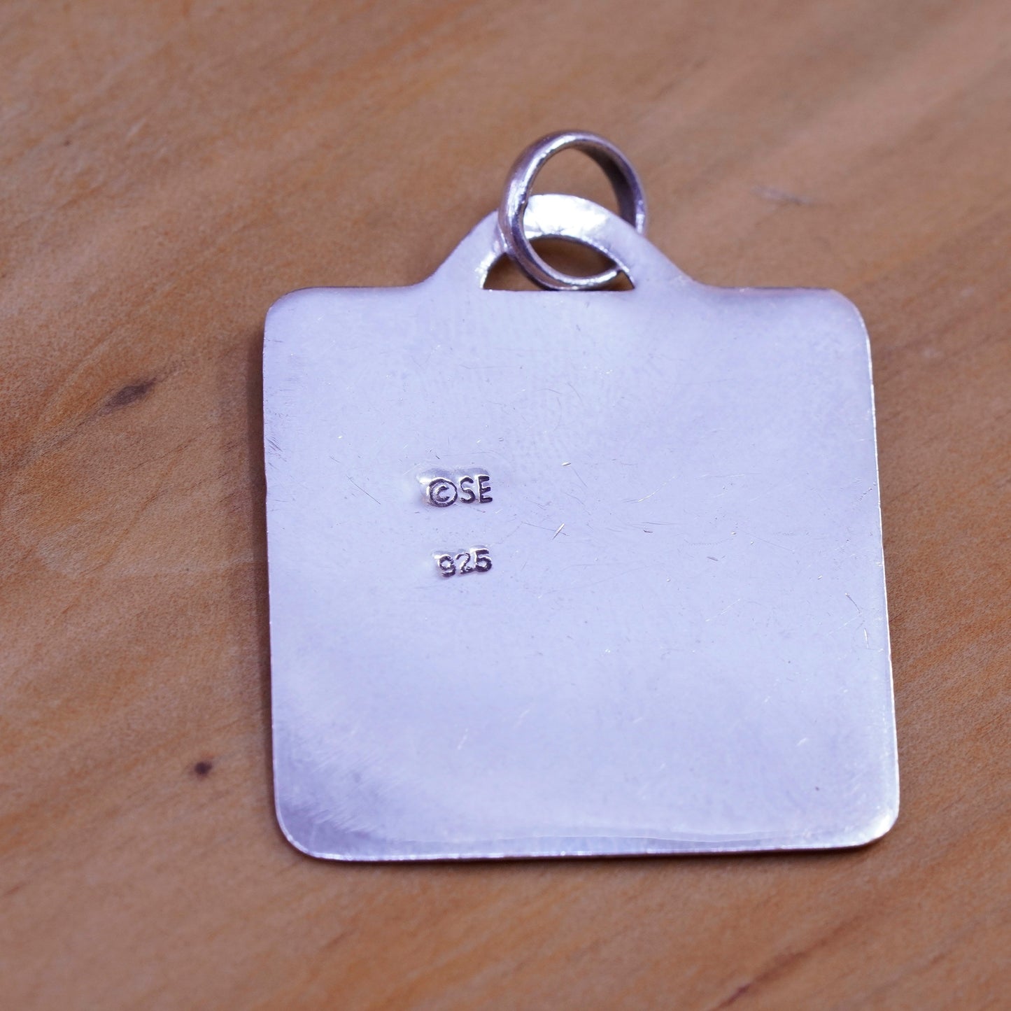 Sterling silver handmade pendant, Mexico 925 girls holding hands, friendship