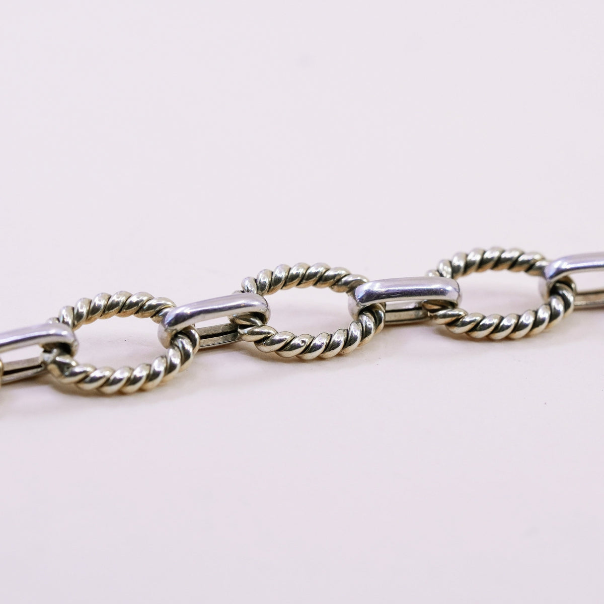 7.5”, Vintage 1/9 14K gold over sterling silver bracelet turkey 925 cable chain