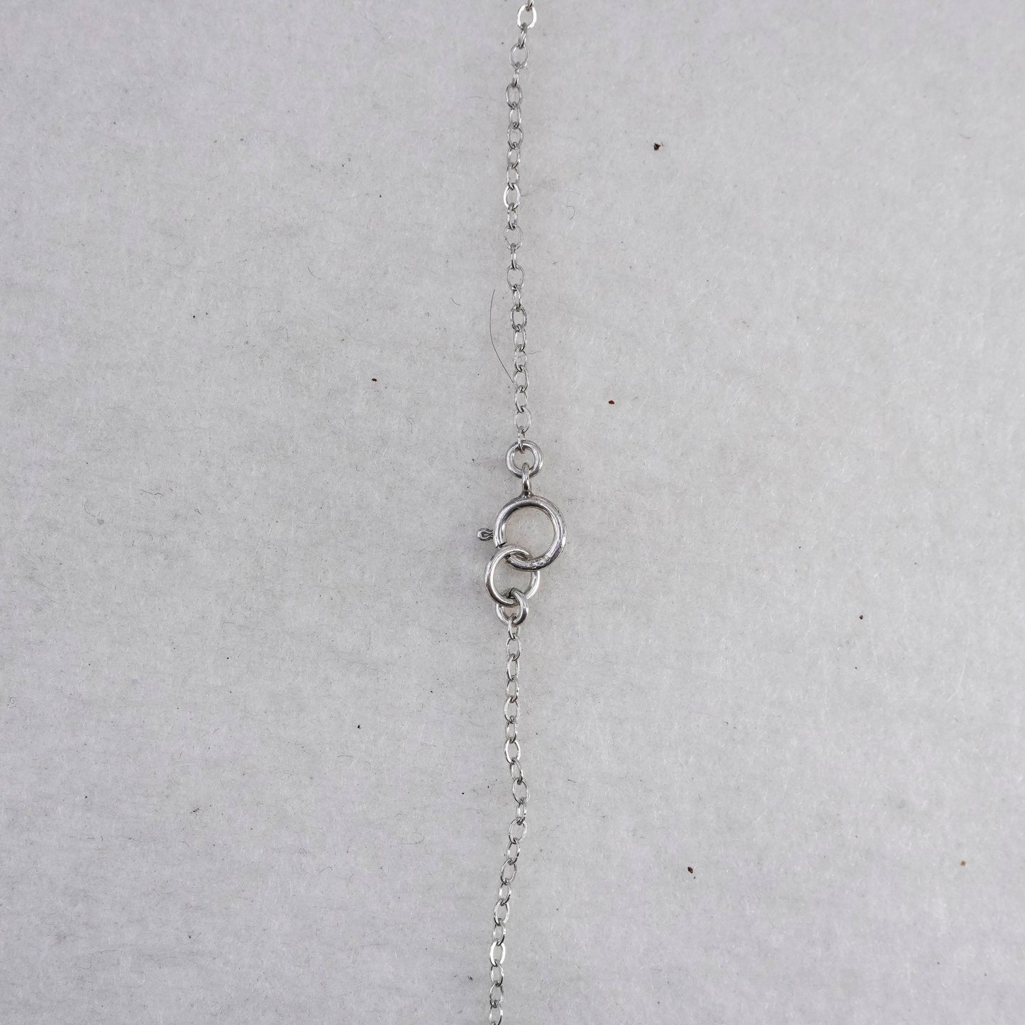 17” Sterling 925 silver handmade circle necklace wishbone star charm pendant
