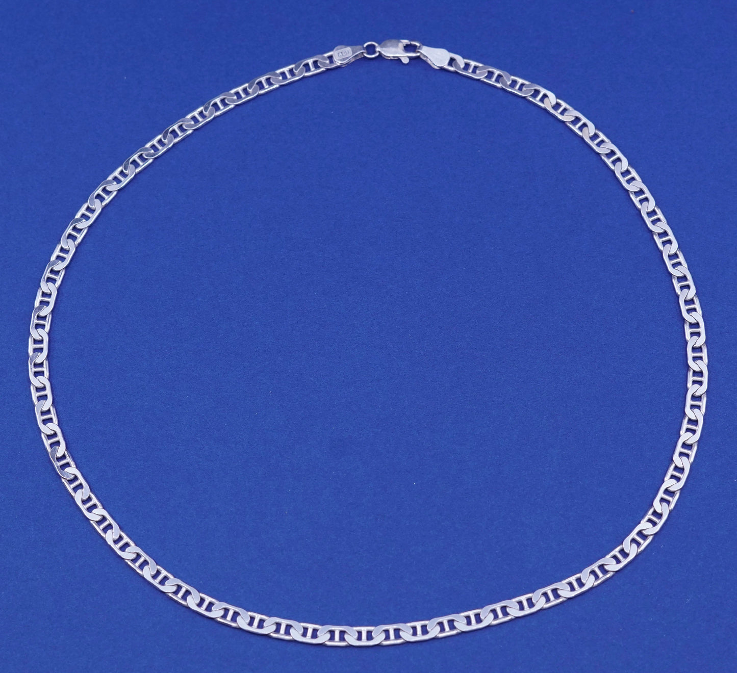 18”, 5mm, vintage ACI Sterling silver handmade necklace, 925 anchor link chain