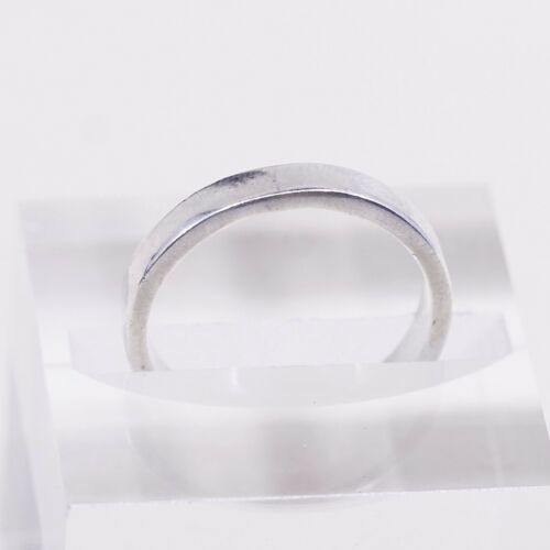 Size 7, Vtg Kariher Sterling Silver Handmade Ring 925 Silver Wedding Band