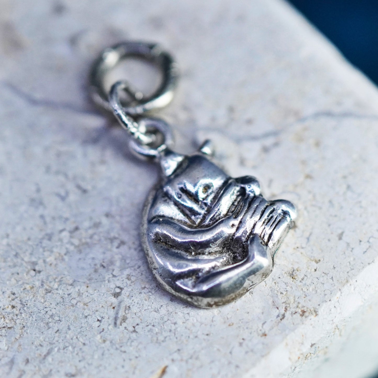 Vintage Sterling silver handmade pendant, 925 winnie the pooh charm