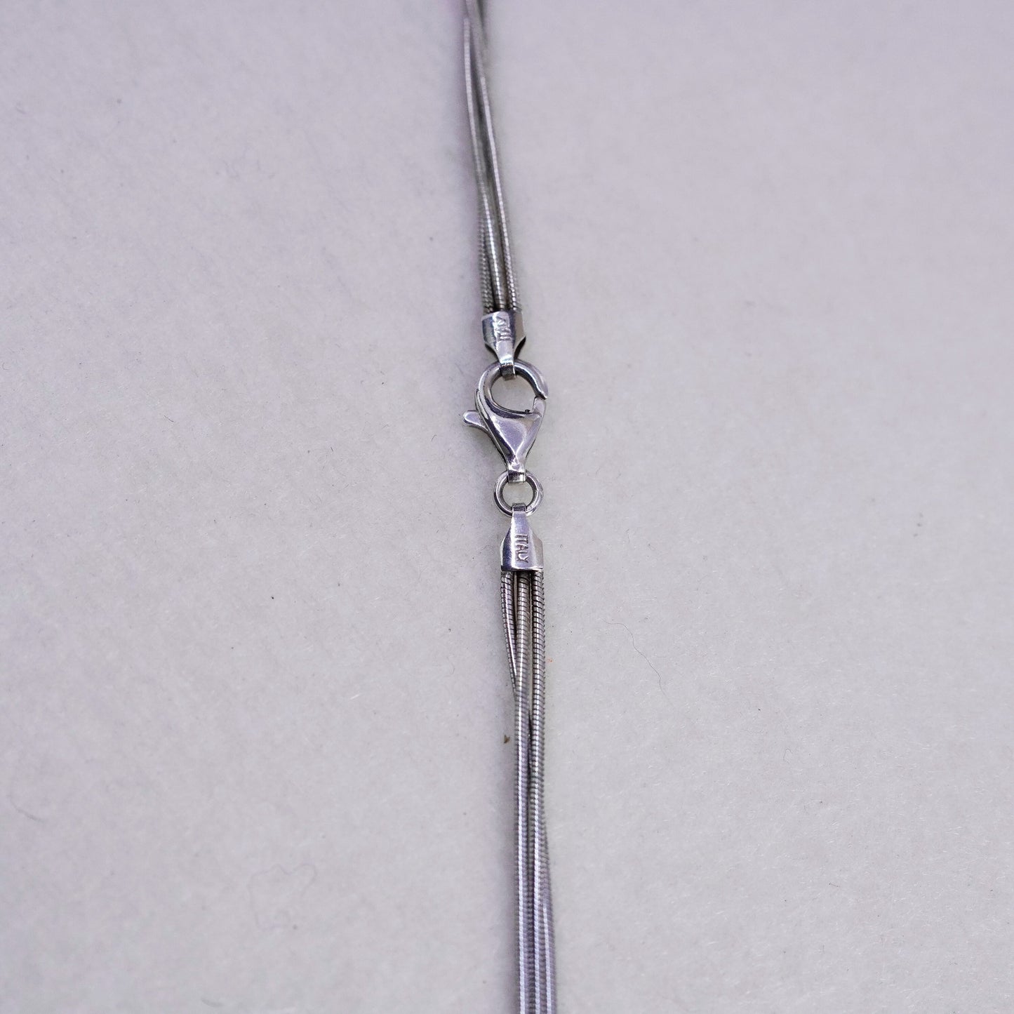 16”, Silpada Sterling 925 silver multi strands snake necklace with bead pendant