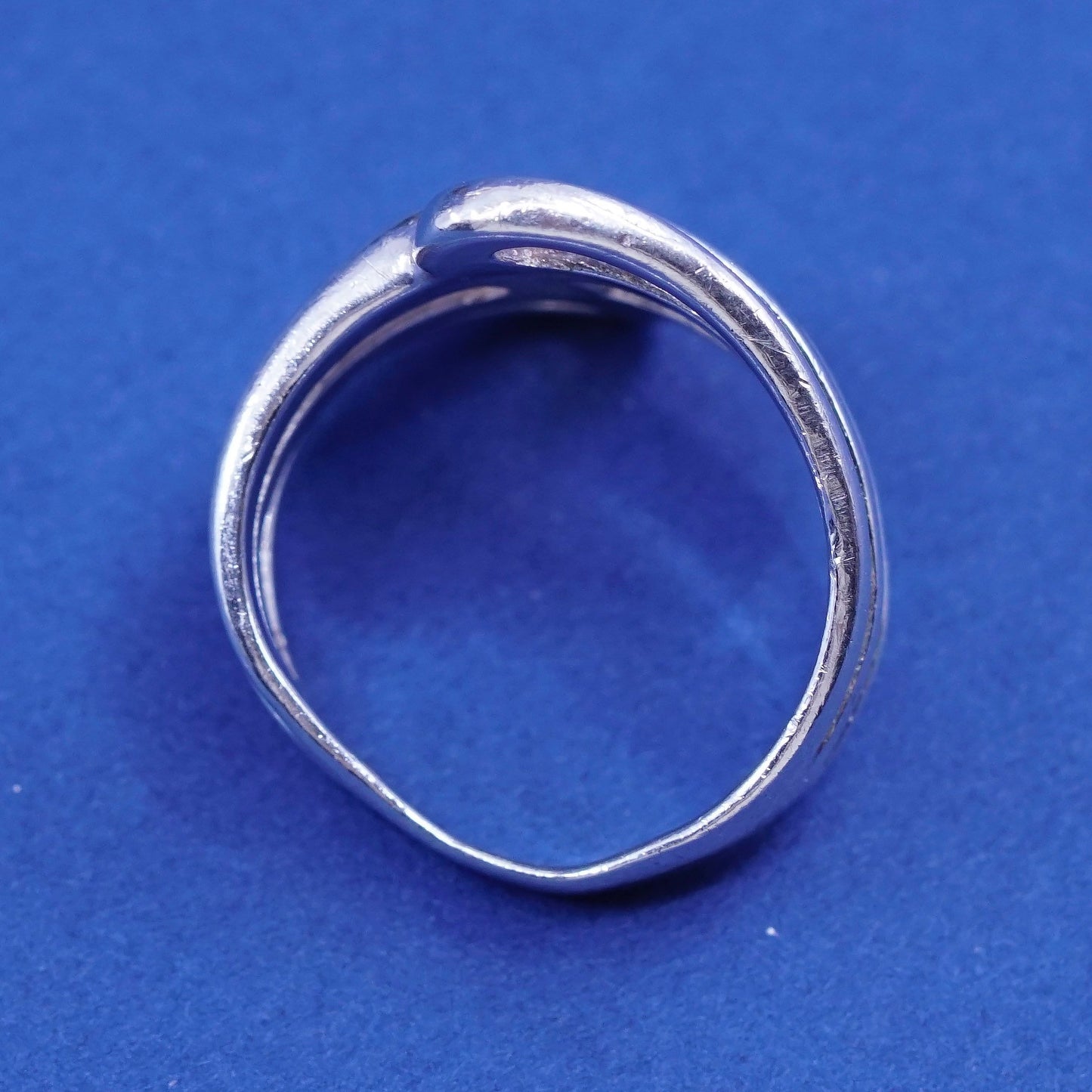 Size 5.5, vintage Sterling silver handmade ring, 925 band with filigree