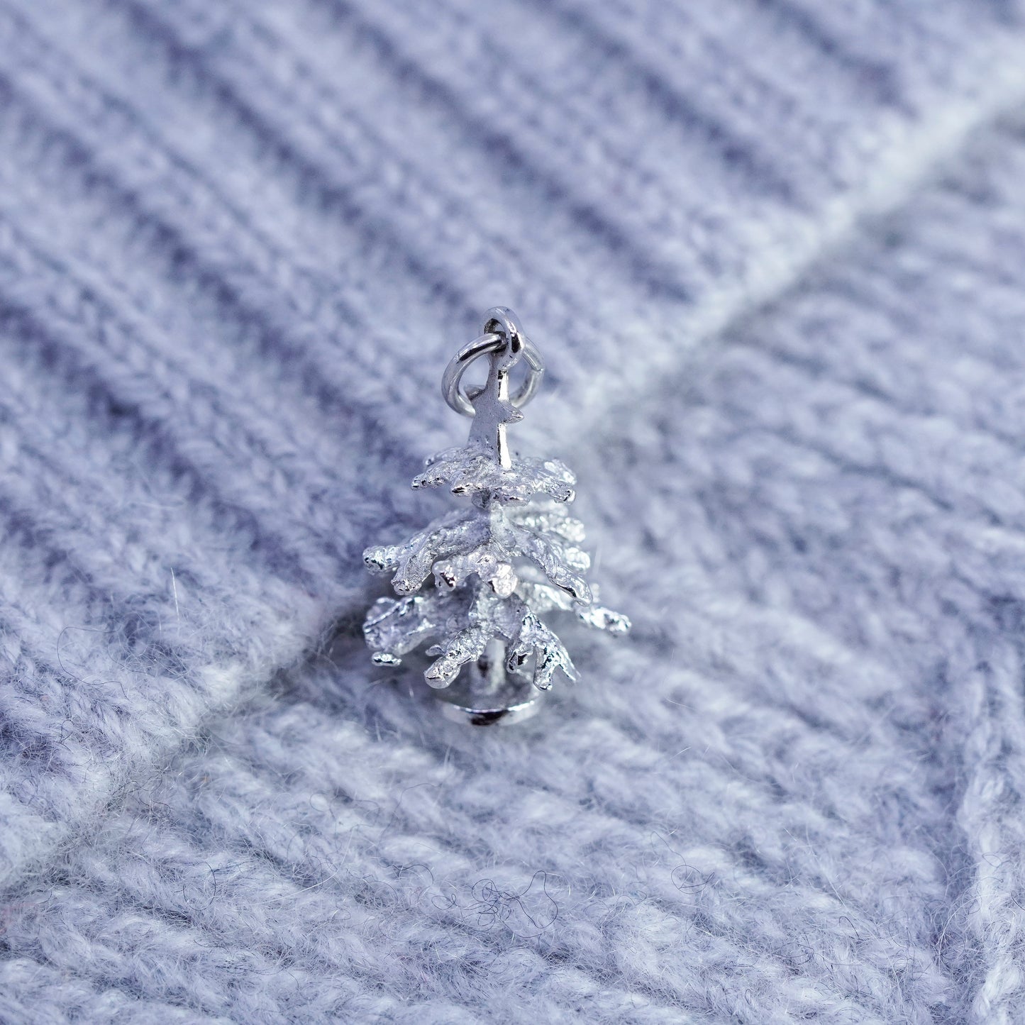 Vintage sterling 925 silver tree charm pendant