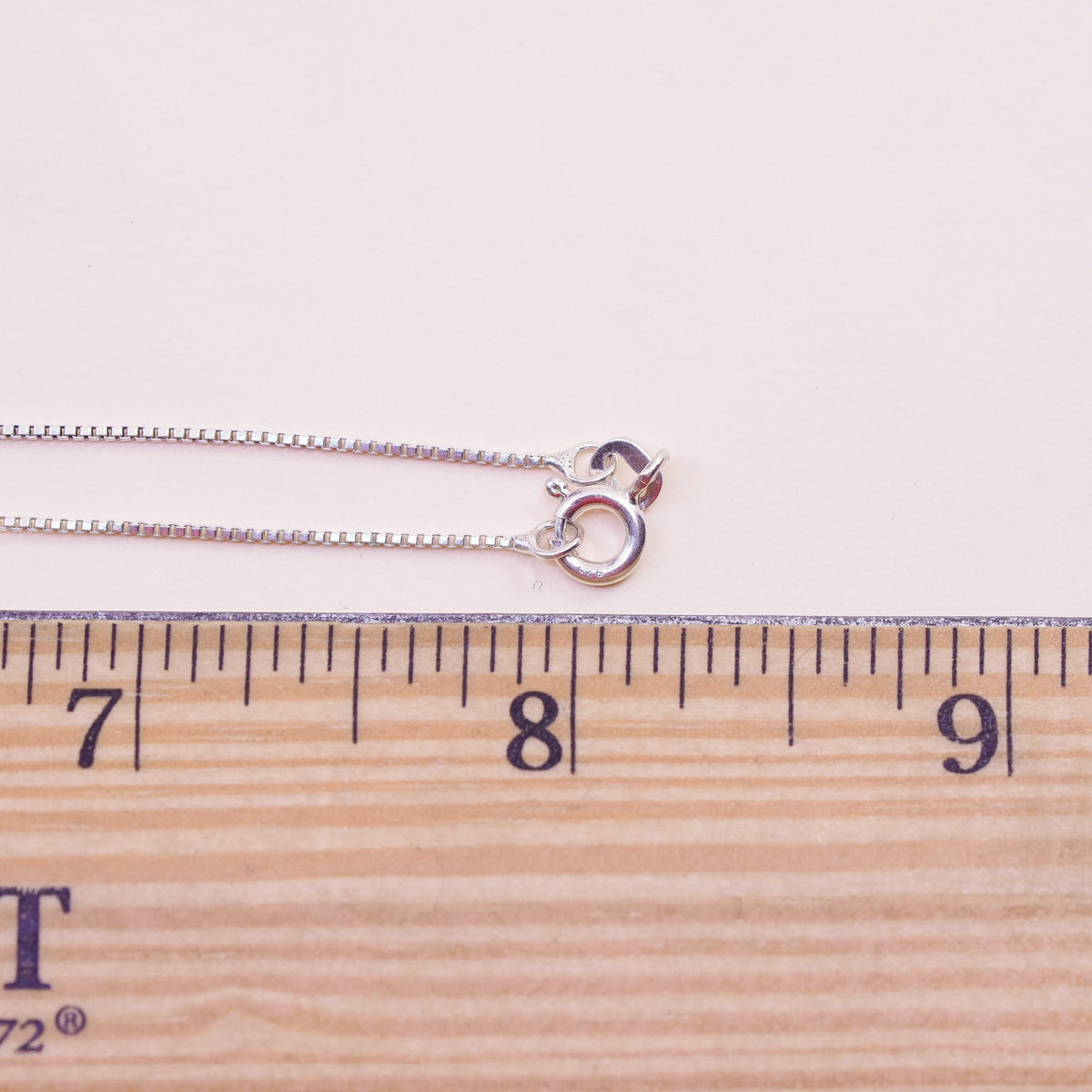 16”, sterling silver handmade necklace, 925 flatten circle chain heart Pendant