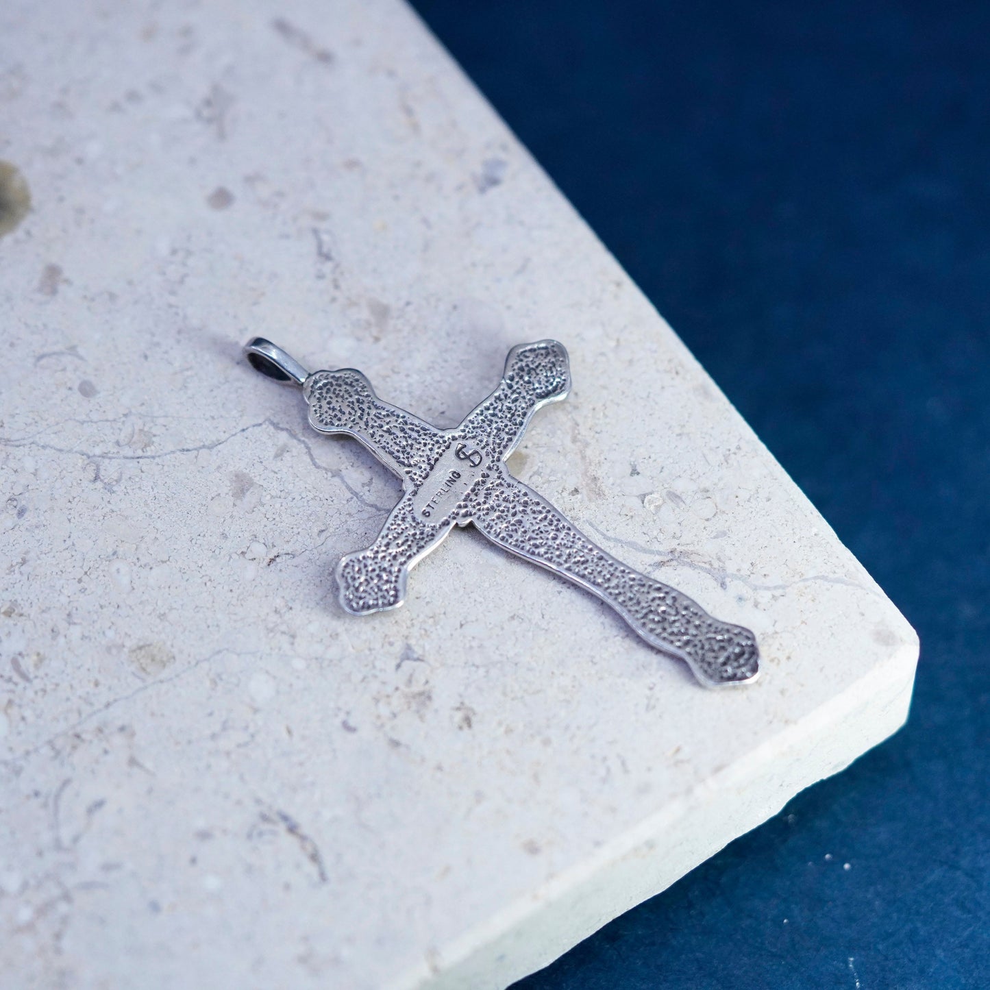 Vintage Sterling silver handmade pendant, 925 cross