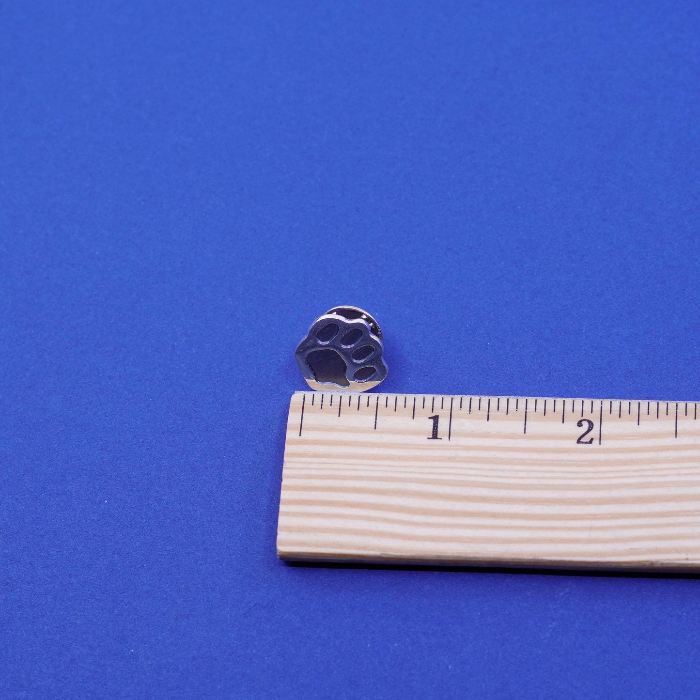 Vintage sterling silver handmade brooch, 925 dog paw pin