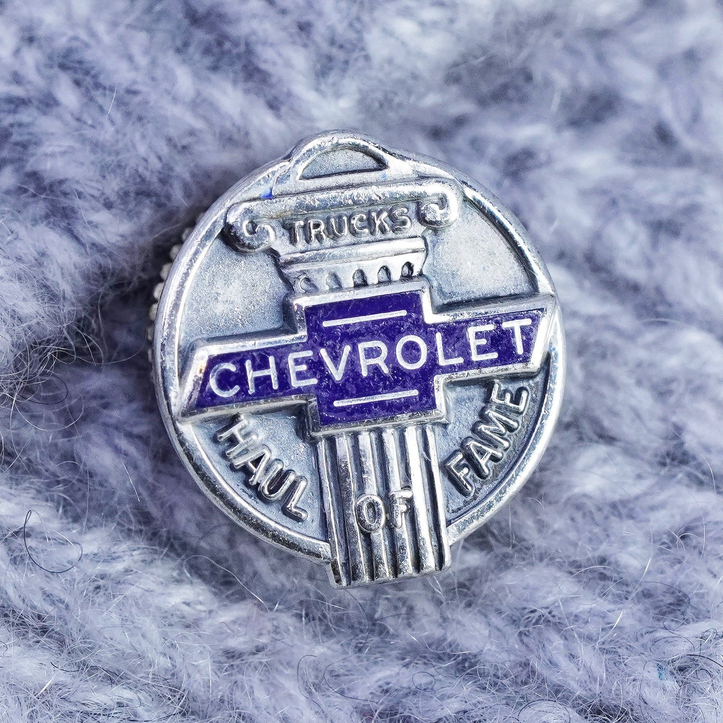 Vintage Chevrolet haul fame sterling silver handmade brooch, 925 pin
