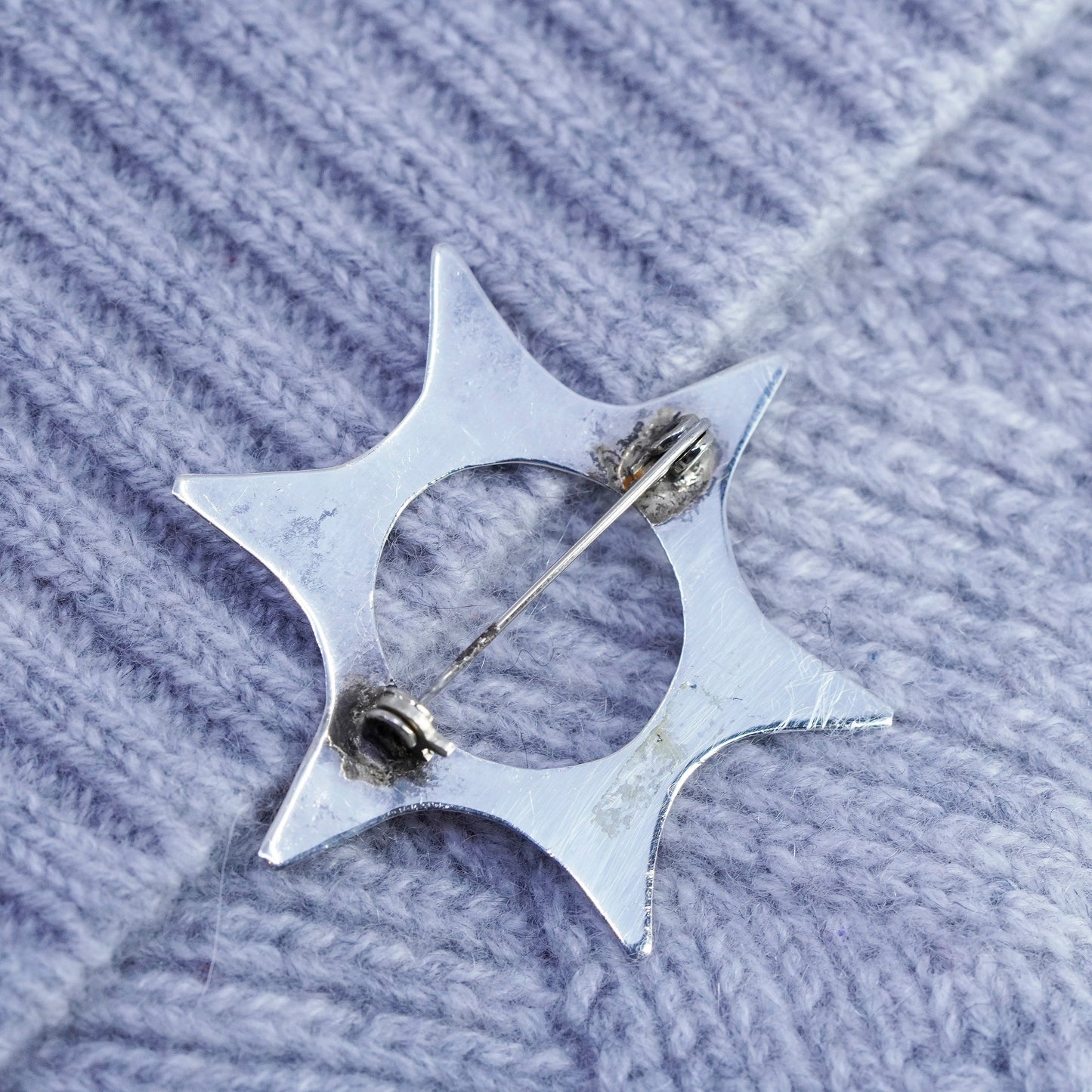 Vintage sterling silver handmade brooch, 925 splash explosion pin