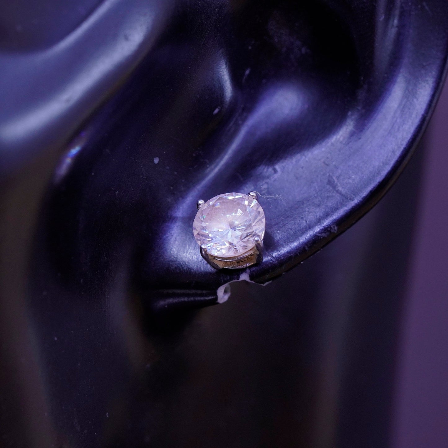 vintage Sterling 925 silver studs, Swarovski earrings