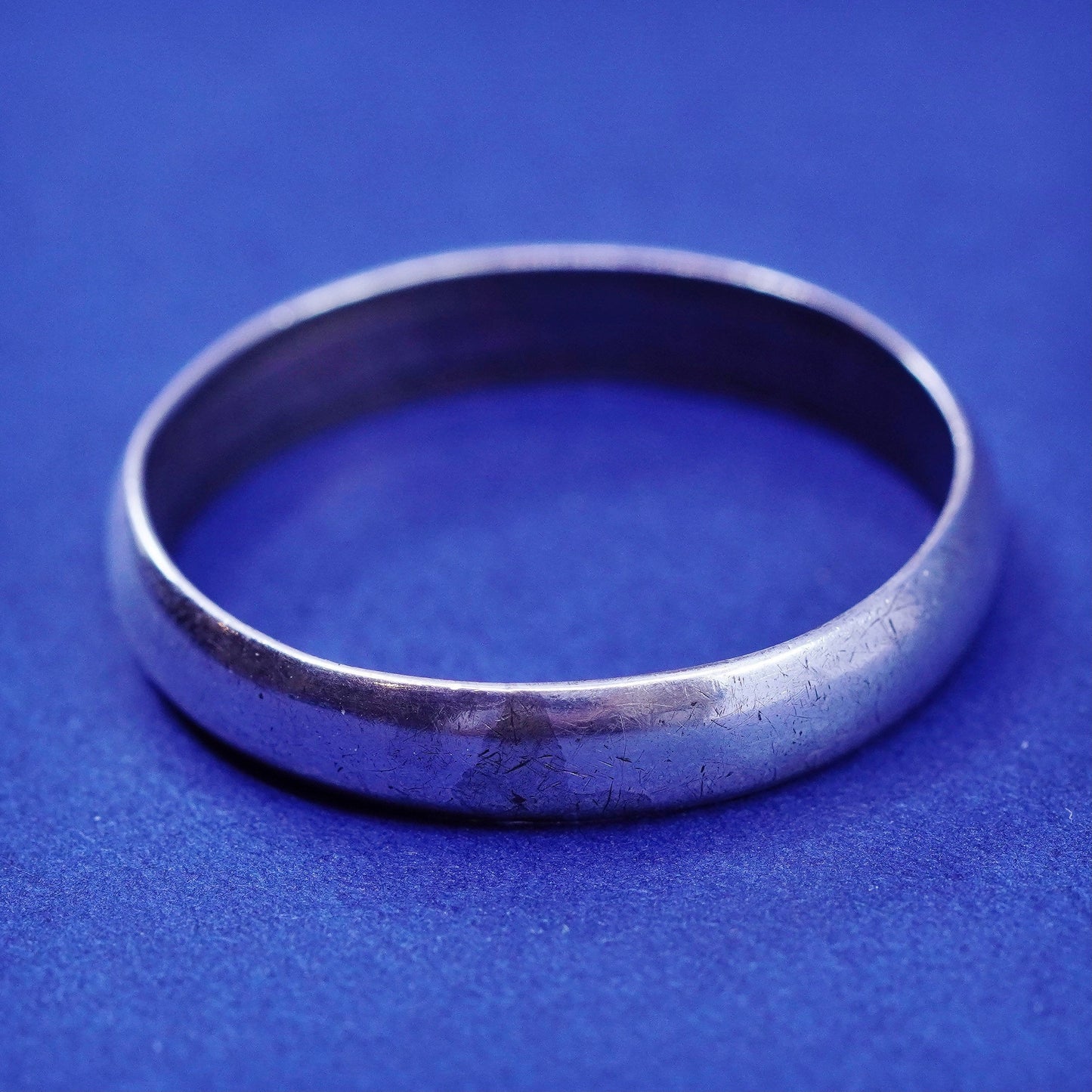 Size 11, vintage Sterling silver handmade ring, 925 wedding band