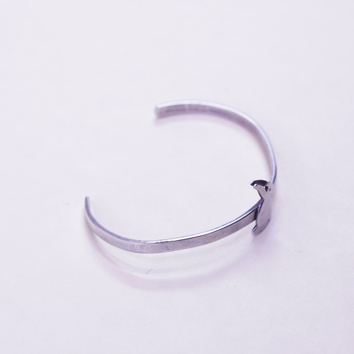 6”, leonore doskow sterling jewelry Sterling silver bunny cuff, 925 bracelet