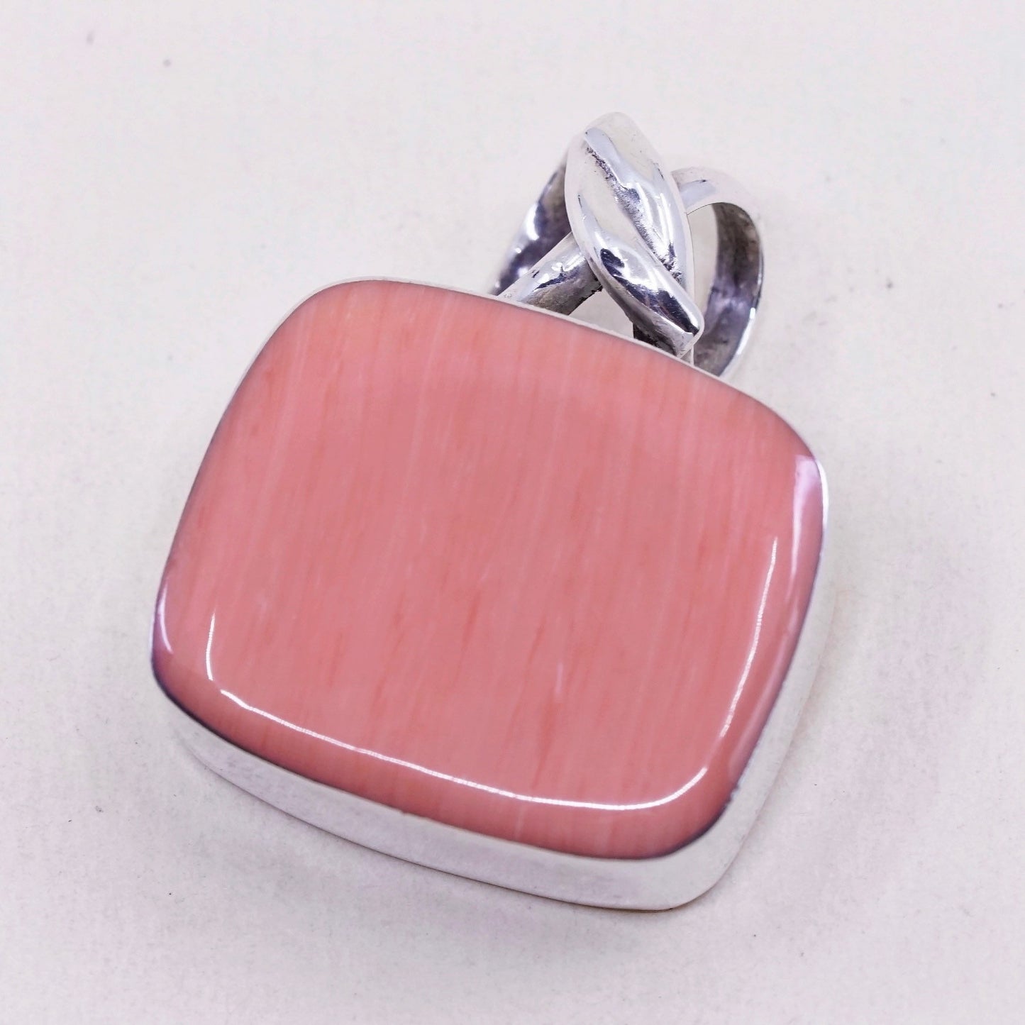vintage mexico handmade sterling 925 silver pendant with orange agate