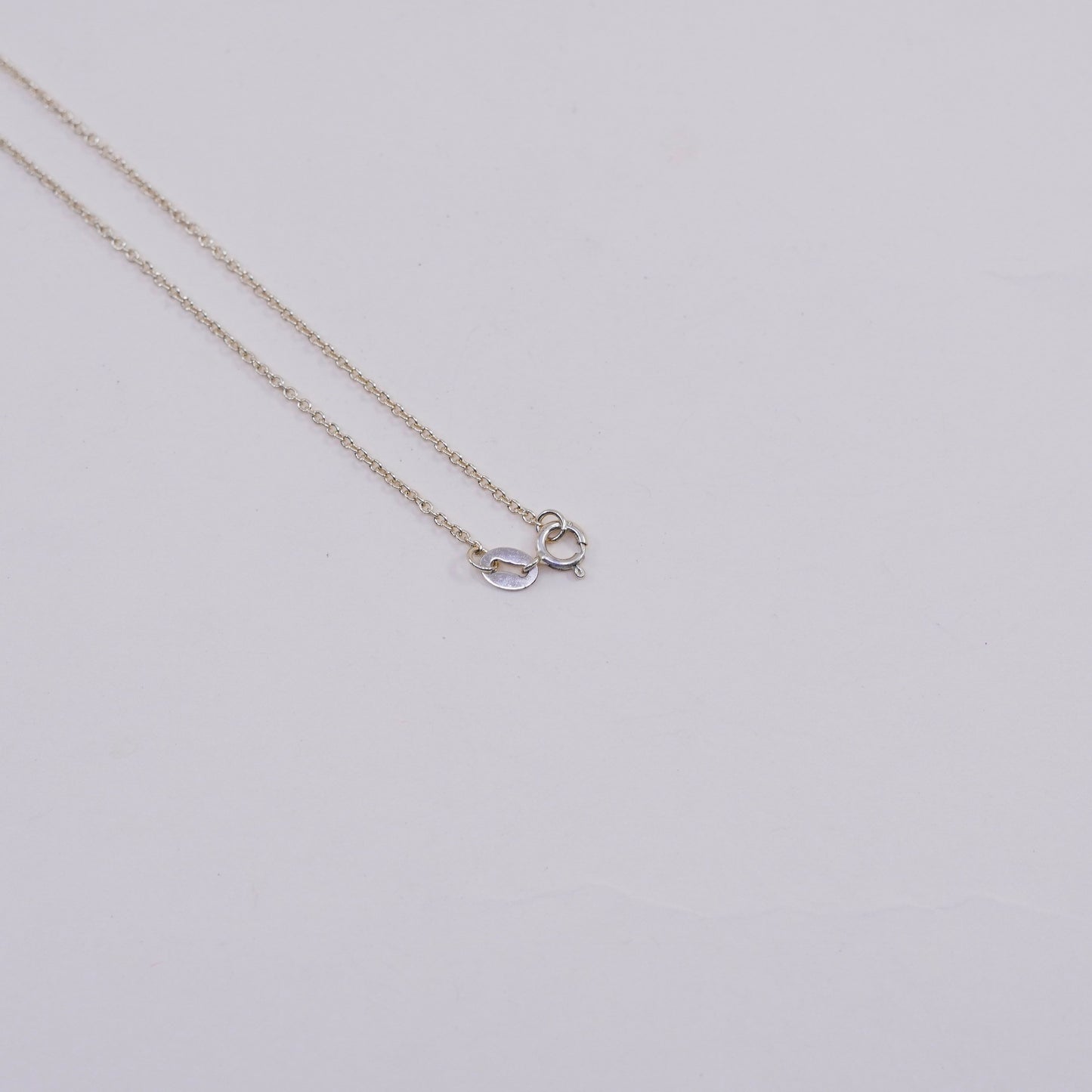 18”, 1mm, vintage vermeil gold over Sterling silver necklace, 925 circle chain
