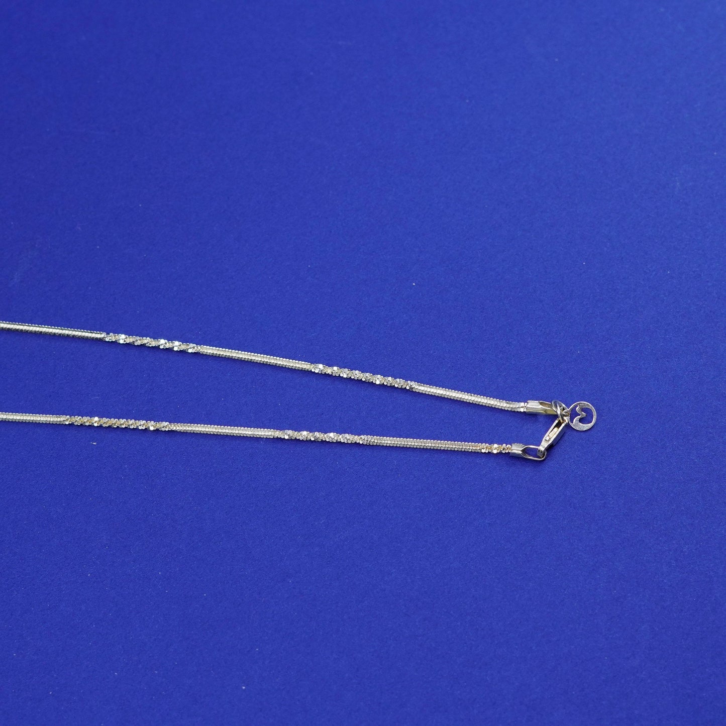 30”, vermeil gold Sterling silver handmade necklace, 925 twisted curb chain