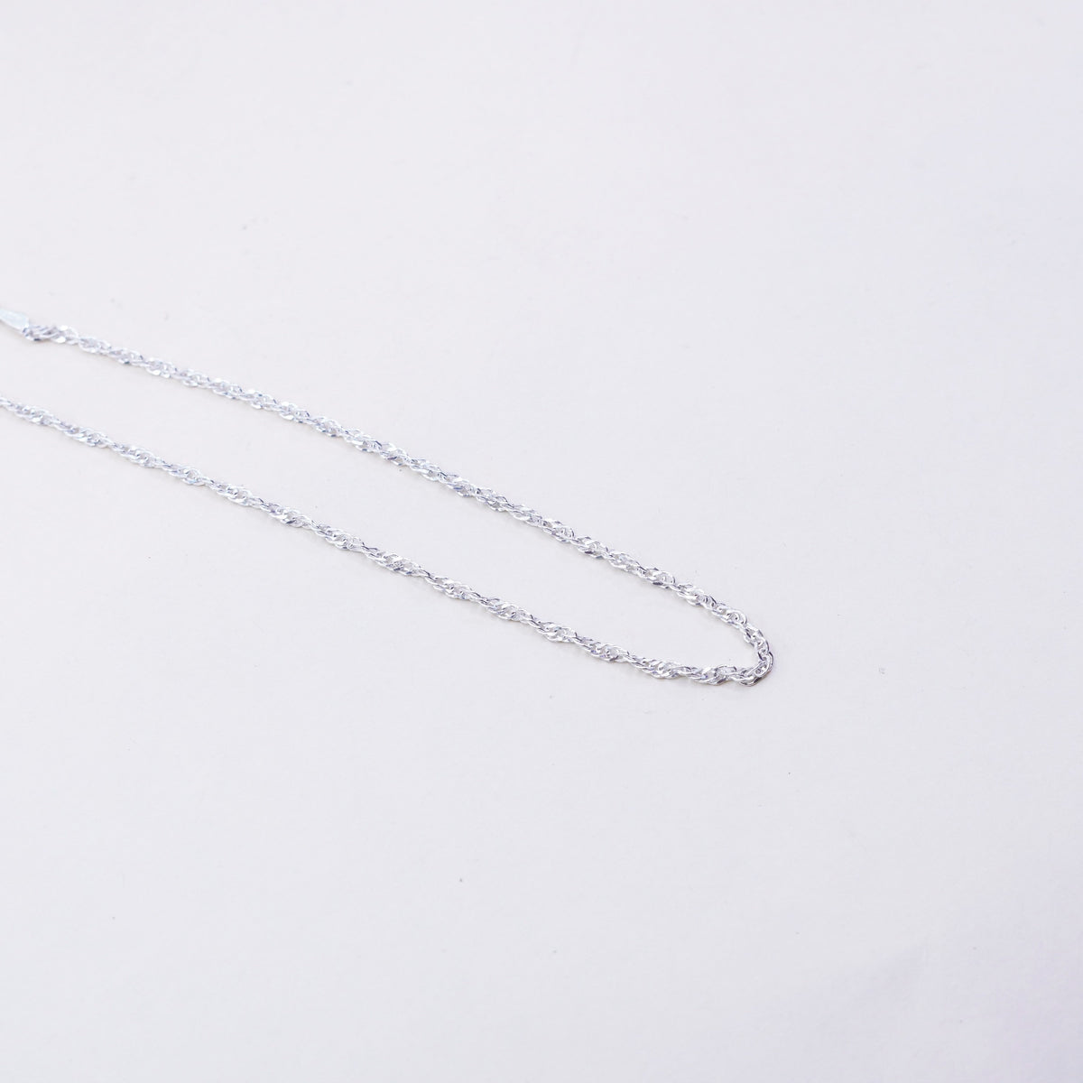 9”, 1.6mm, Vintage sterling silver bracelet, twisted curb link anklet