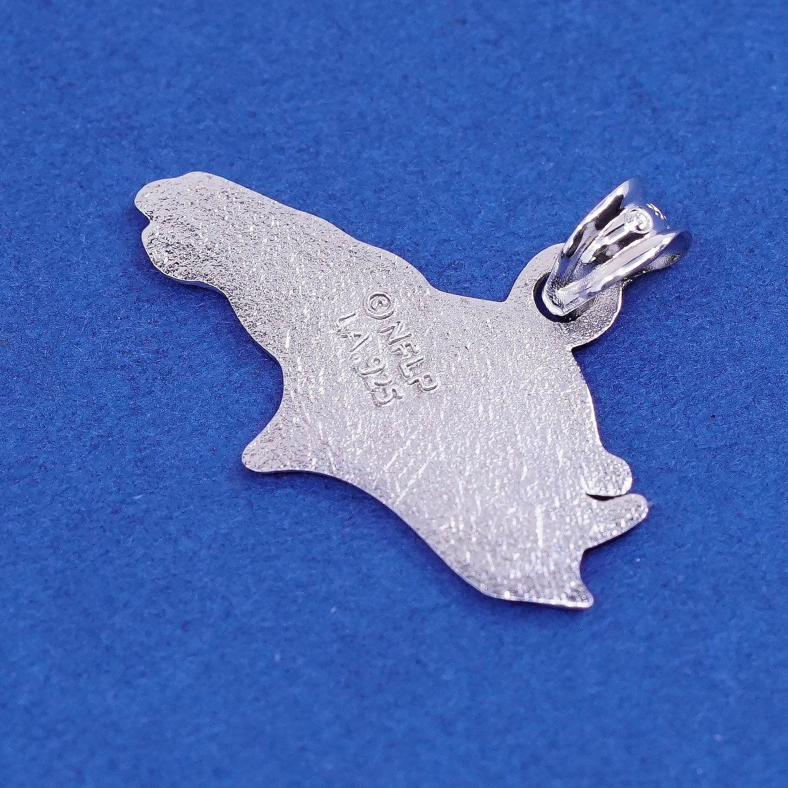 vtg Sterling silver handmade horse pendant, 925 horse charm