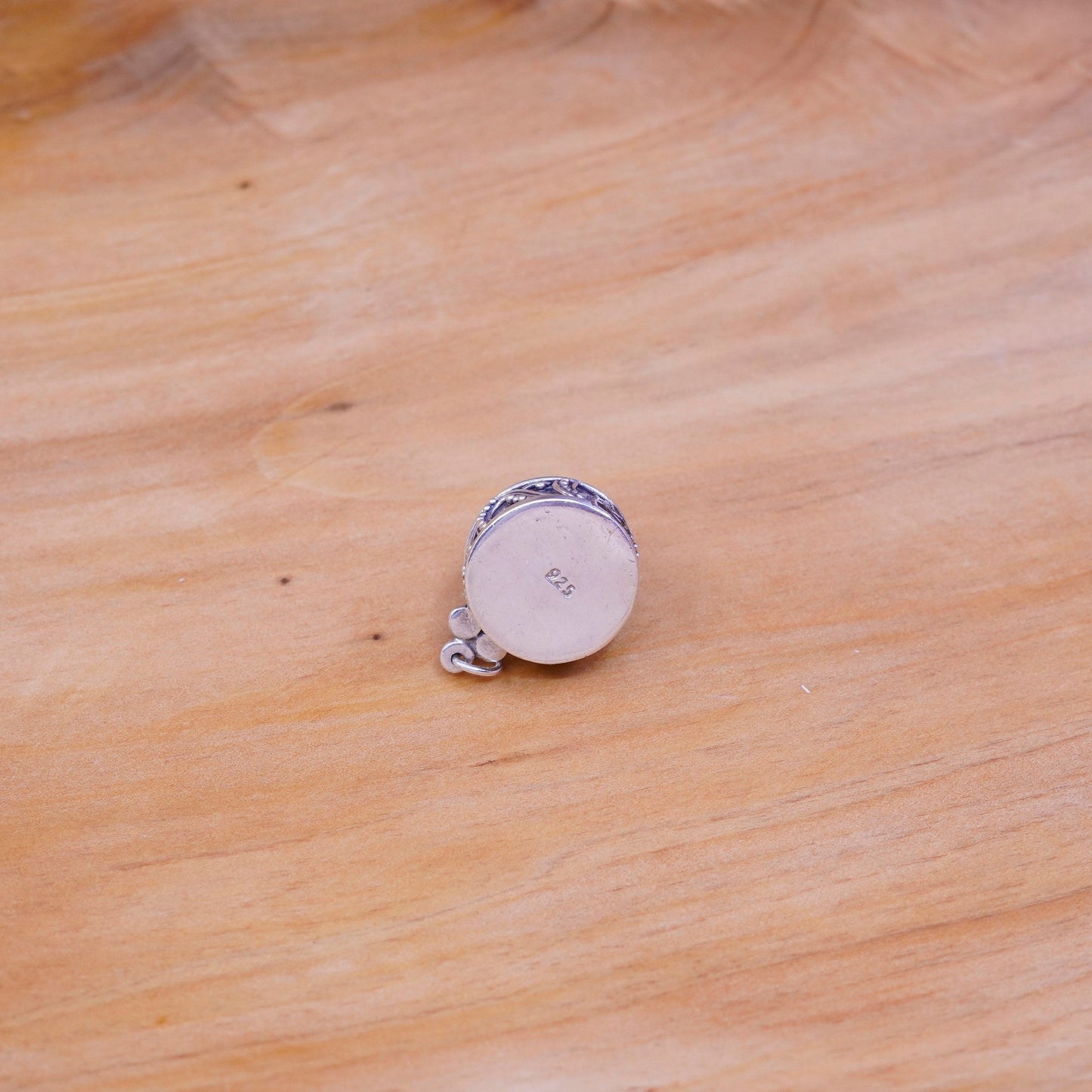 Vintage Sterling 925 Silver Handmade Pendant with moonstone