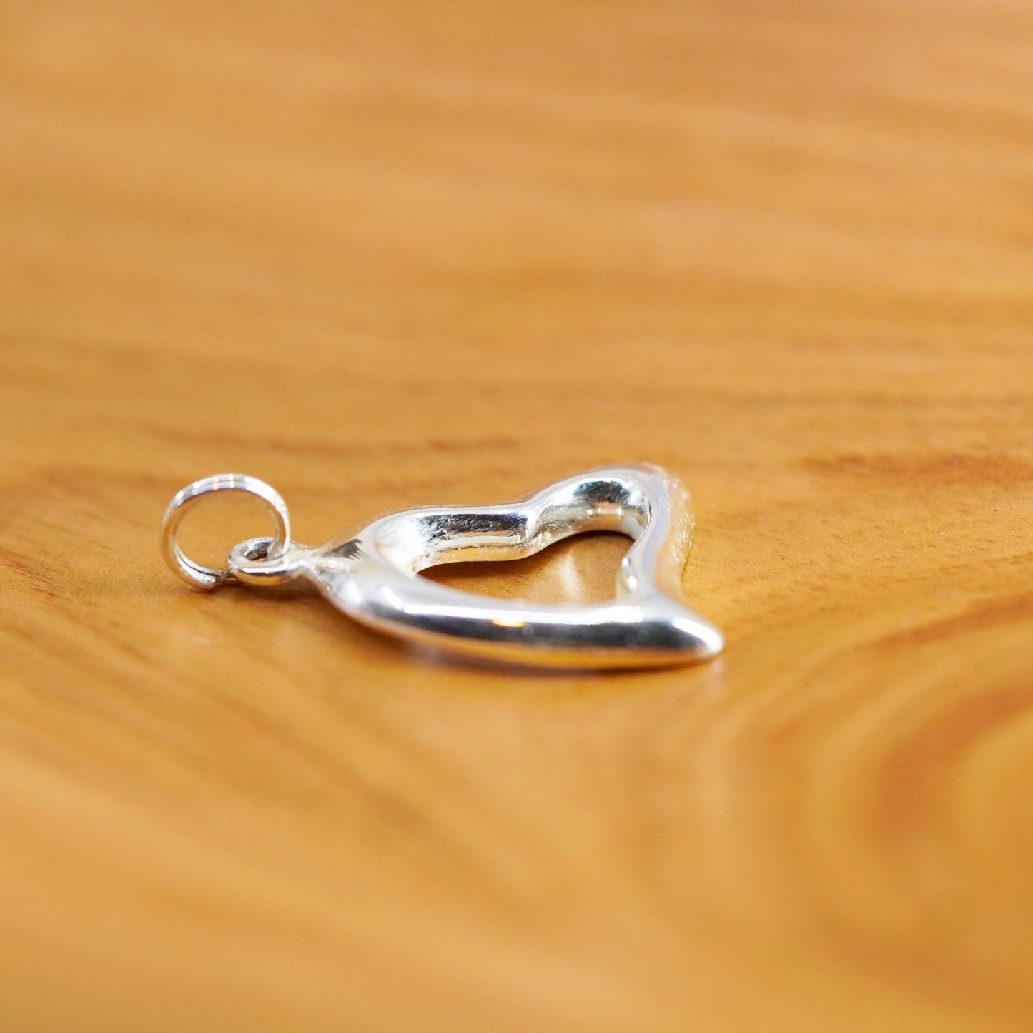Vintage Sterling silver handmade charm, Mexico 925 heart pendant