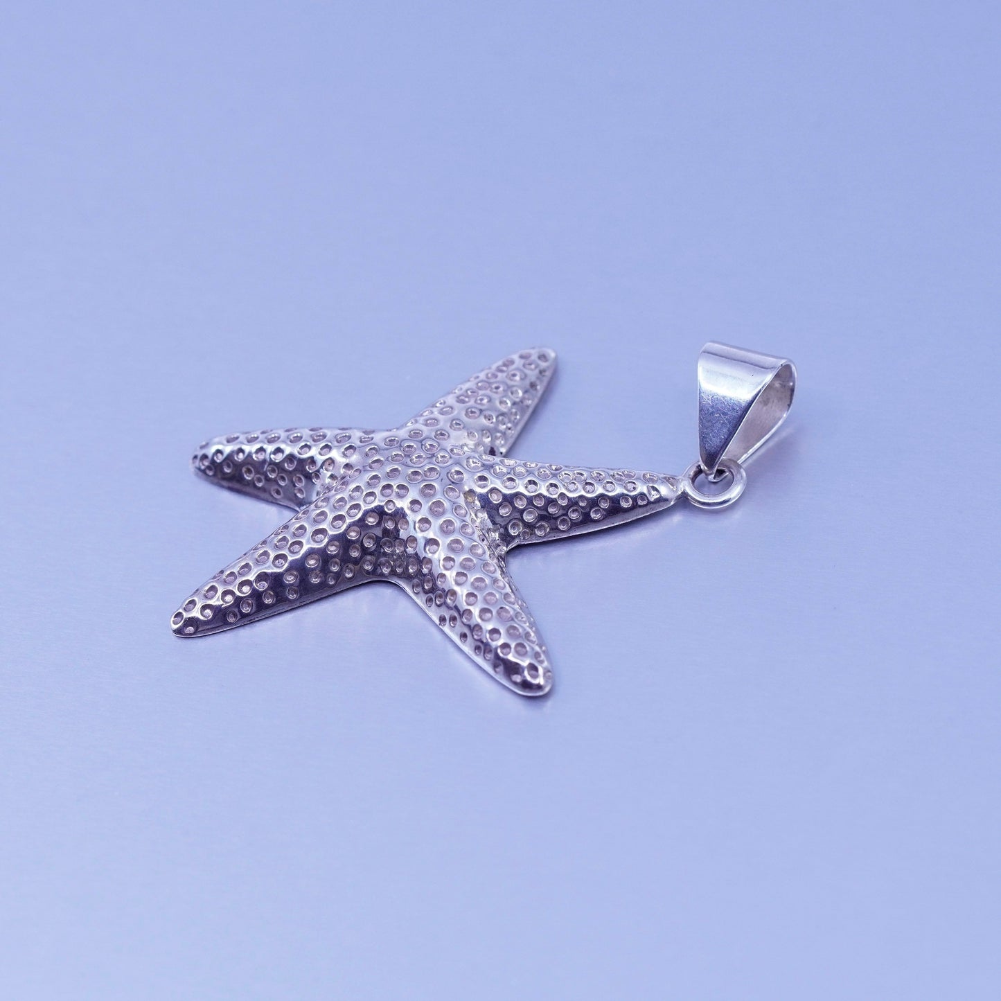 Antique Sterling silver handmade textured 925 starfish star