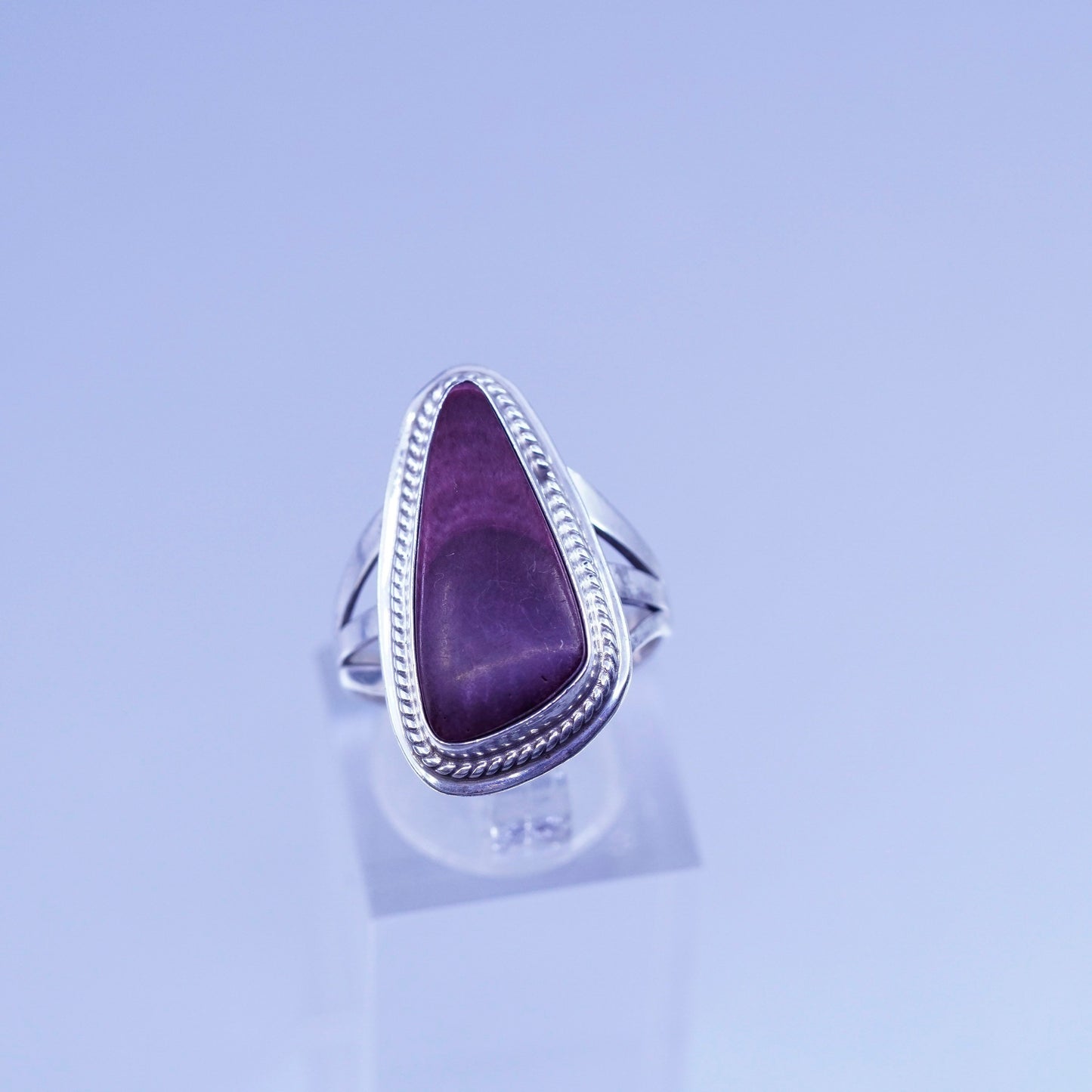 Size 6.5, Native American navajo Alex Gelvin Sterling 925 silver ring charoite