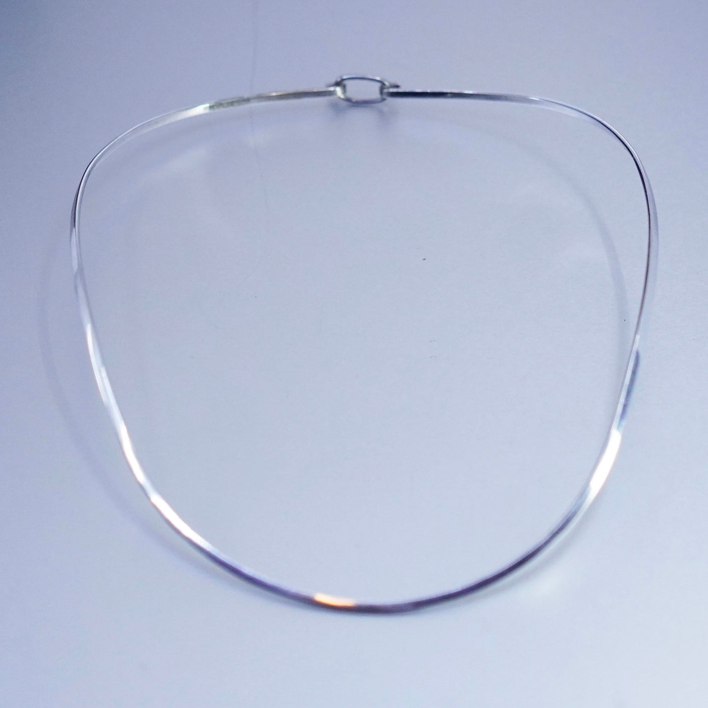 16”, vintage Mexico Sterling 925 silver handmade choker collar necklace
